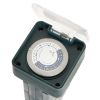 Hyper Tough Six Outlet 3-Prong Grounded Stake Timer, 10.3 Inches Tall