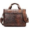 WESTAL Men Briefcase Men's Bag Genuine Leather Office Bags