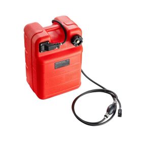 Portable Plastic Outboard Marine Boat Fuel Tank with Hose (Color: Red)