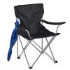 Foldable Beach Chair with Detachable Umbrella Armrest Adjustable Canopy Stool with Cup Holder Carry Bag for Camping Poolside Travel Picnic Lawn Chair