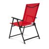 Greyson Steel and Sling Adult Folding Outdoor Patio Armchair (Set of 2)