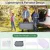 Portable Camping Kitchen Table with Storage Shelves