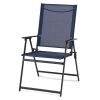 Greyson Steel and Sling Adult Folding Outdoor Patio Armchair (Set of 2)