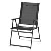 Greyson Steel and Sling Adult Folding Outdoor Patio Armchair (Set of 2)