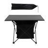 Foldable Camping Table With Storage Basket Rustproof Portable Aluminum Alloy Roll-Up Camping Table