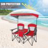 Portable Folding Camping Canopy Chairs with Cup Holder